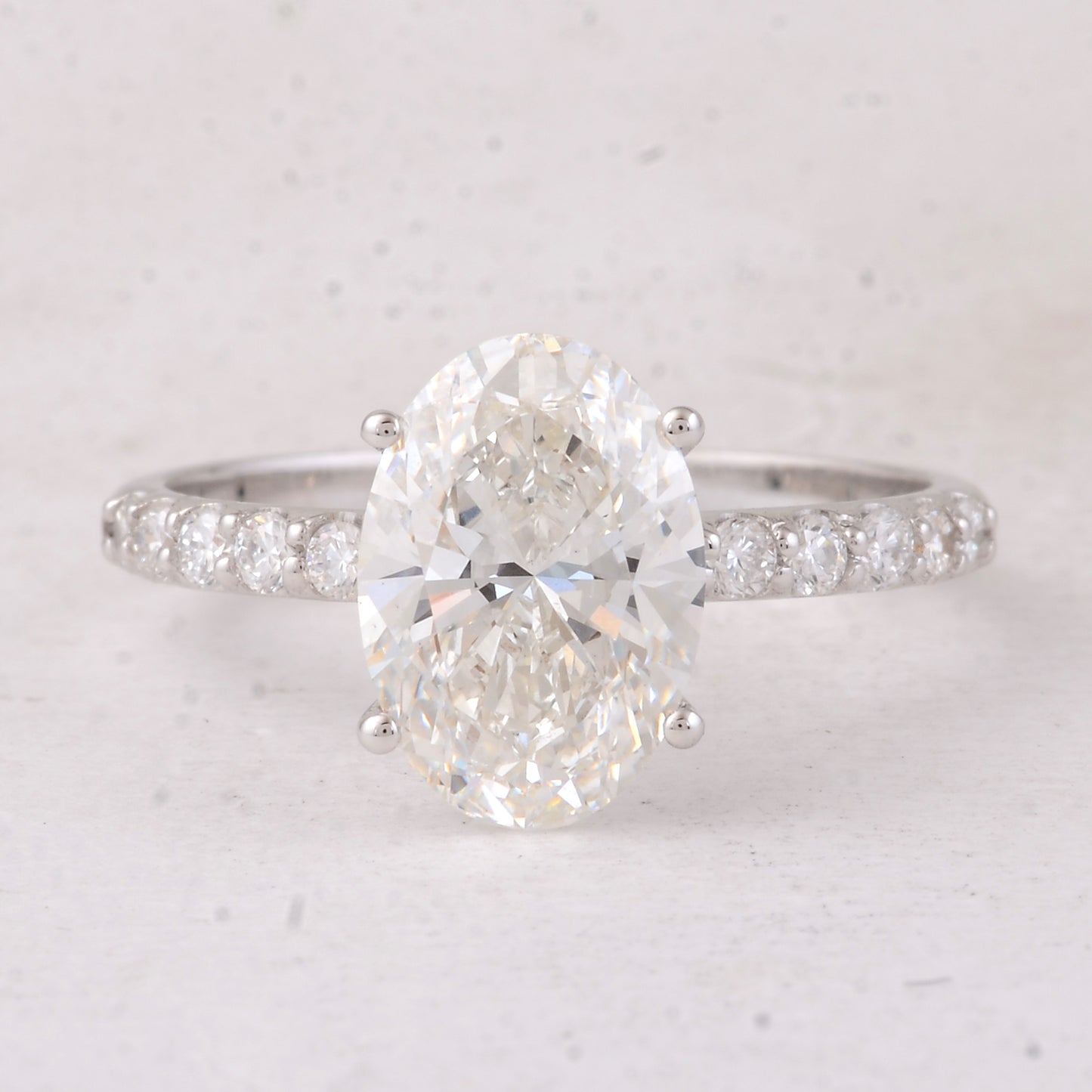 2.81 Carats Lab Grown Diamond 14K Gold Ring