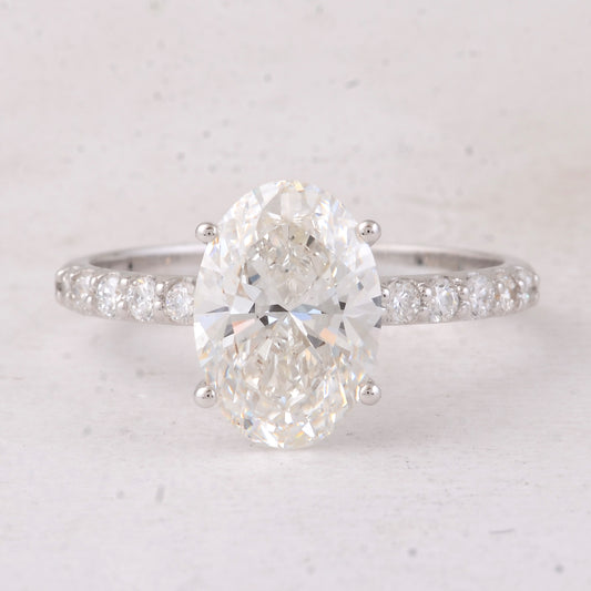 2.81 Carats Lab Grown Diamond 14K Gold Ring