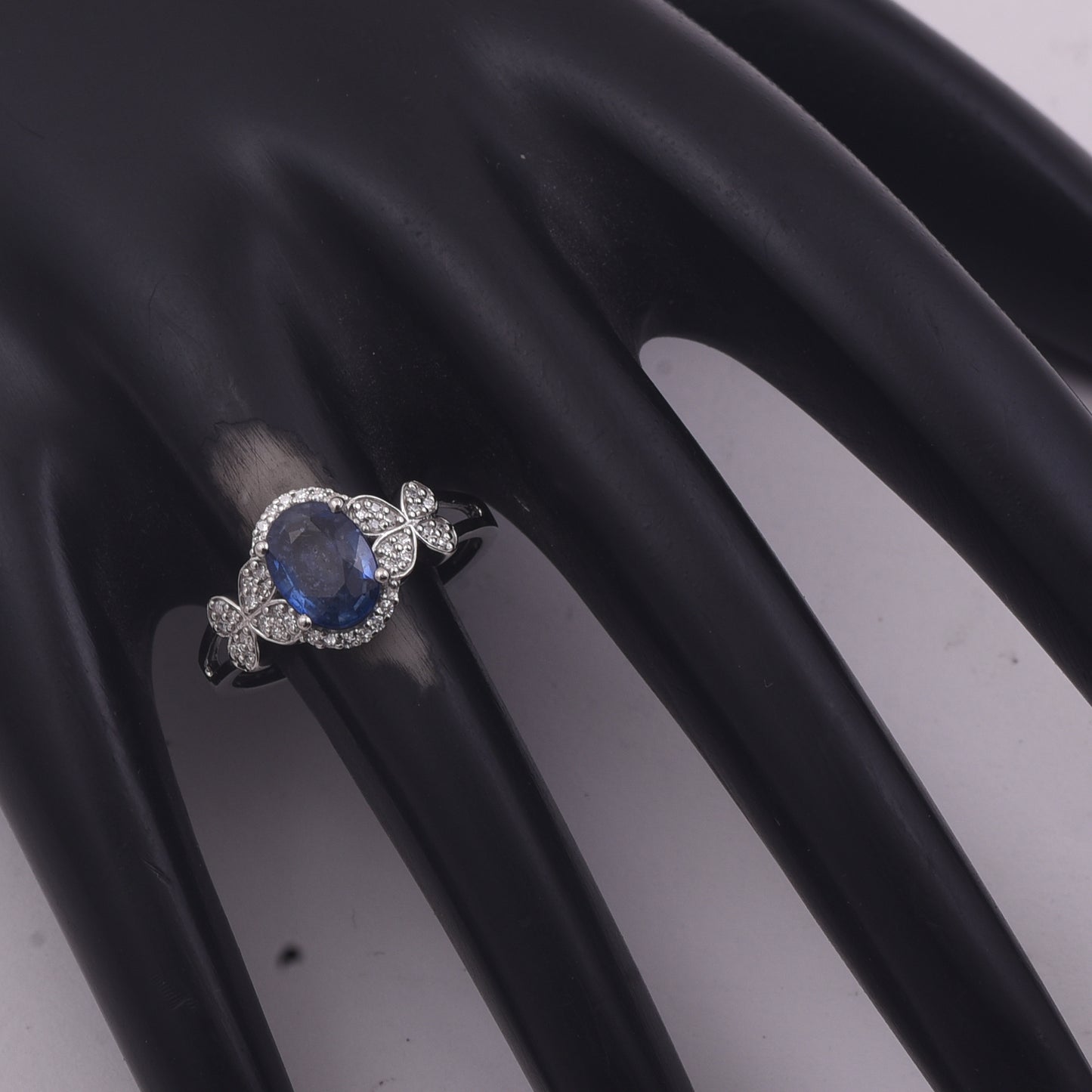 1.36 Ct Oval Mixed Cut Natural Sapphire 950 Platinum Ring