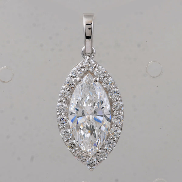 2.46 Carats Lab Grown Diamond 14K Gold Pendant