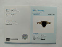 1.49 Ct Triangle Mixed Cut Natural Green Tourmaline 14K Gold Ring
