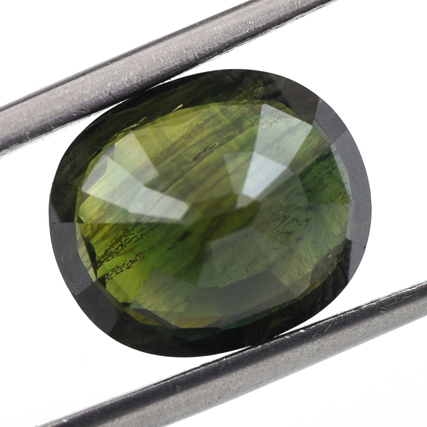 7.33 Natural Corundum Green Sapphire Rectangular Cushion Mixed Cut Gemstone