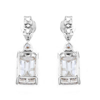 4.36 Ct Octagon Lab Grown Diamond 14K Gold Earrings