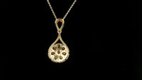 2.00 Ct Round Multi Sapphire 14K Gold Pendant