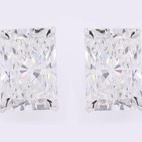 3.86 Carats Lab Grown Diamond 14K Gold Earrings