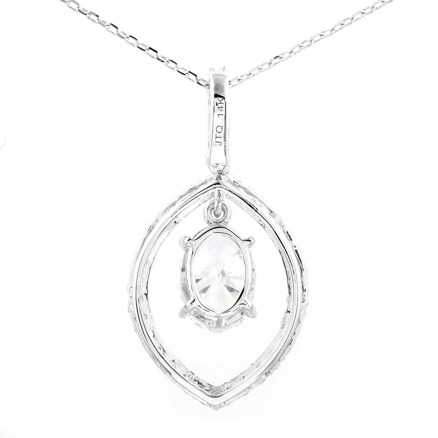 1.41 Carats Lab Grown Diamond 14K Gold Pendant