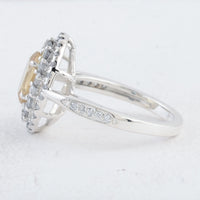 2.84 Ct Oval Citrine 925 Sterling Silver Ring