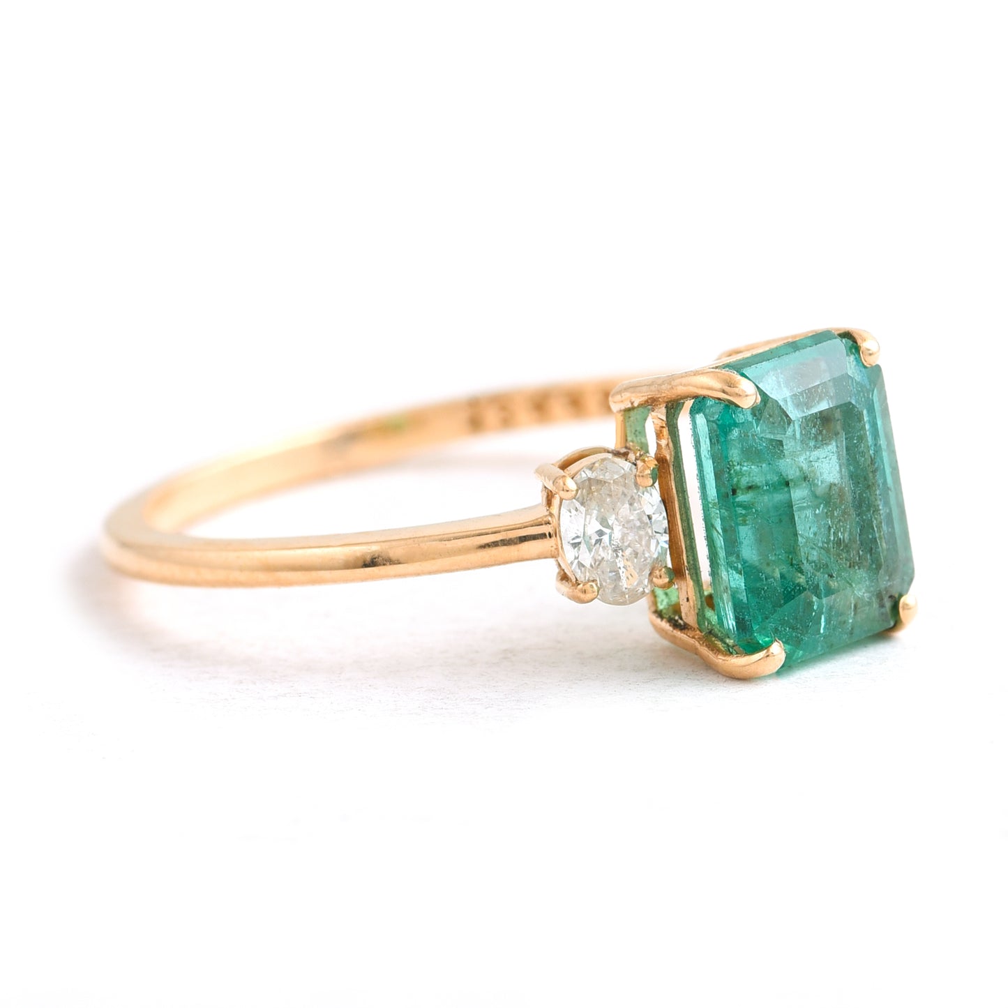 1.89 Ct Octagon Emerald 14K Gold Ring