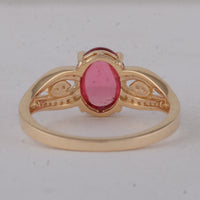 1.82 Ct Oval Tourmaline 9K Gold Ring