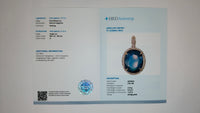 7.39 Ct Oval Mixed Cut Natural Sapphire 14K Gold Pendant