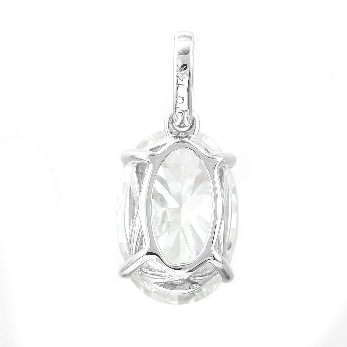 3.00 Carats Lab Grown Diamond 14K Gold Pendant