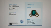 2.73 Ct Oval Mixed Cut Natural Emerald 14K Gold Ring