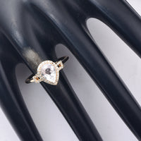 1.52 Ct Pear Mixed Cut Natural Pink Sapphire 14K Gold Ring