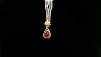 2.04 Ct Pear Lab Grown Ruby 14K Gold Pendant