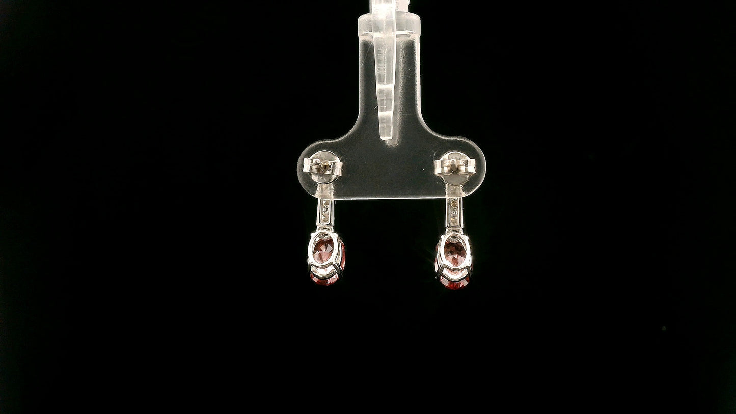 2.36 Carats Pink Lab Grown Diamond 14K Gold Earrings
