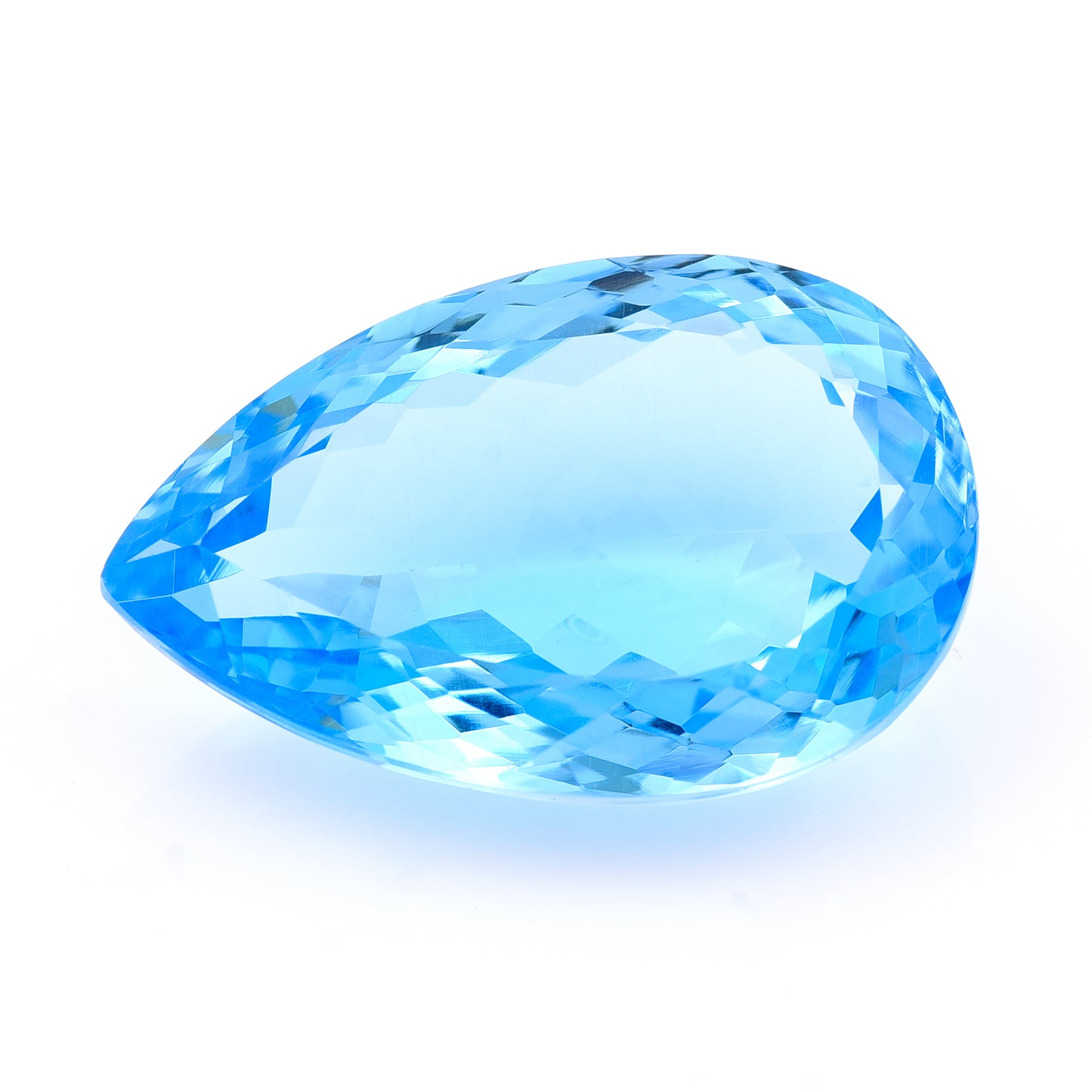 39.59 Natural Blue Topaz Pear Mixed Cut Gemstone