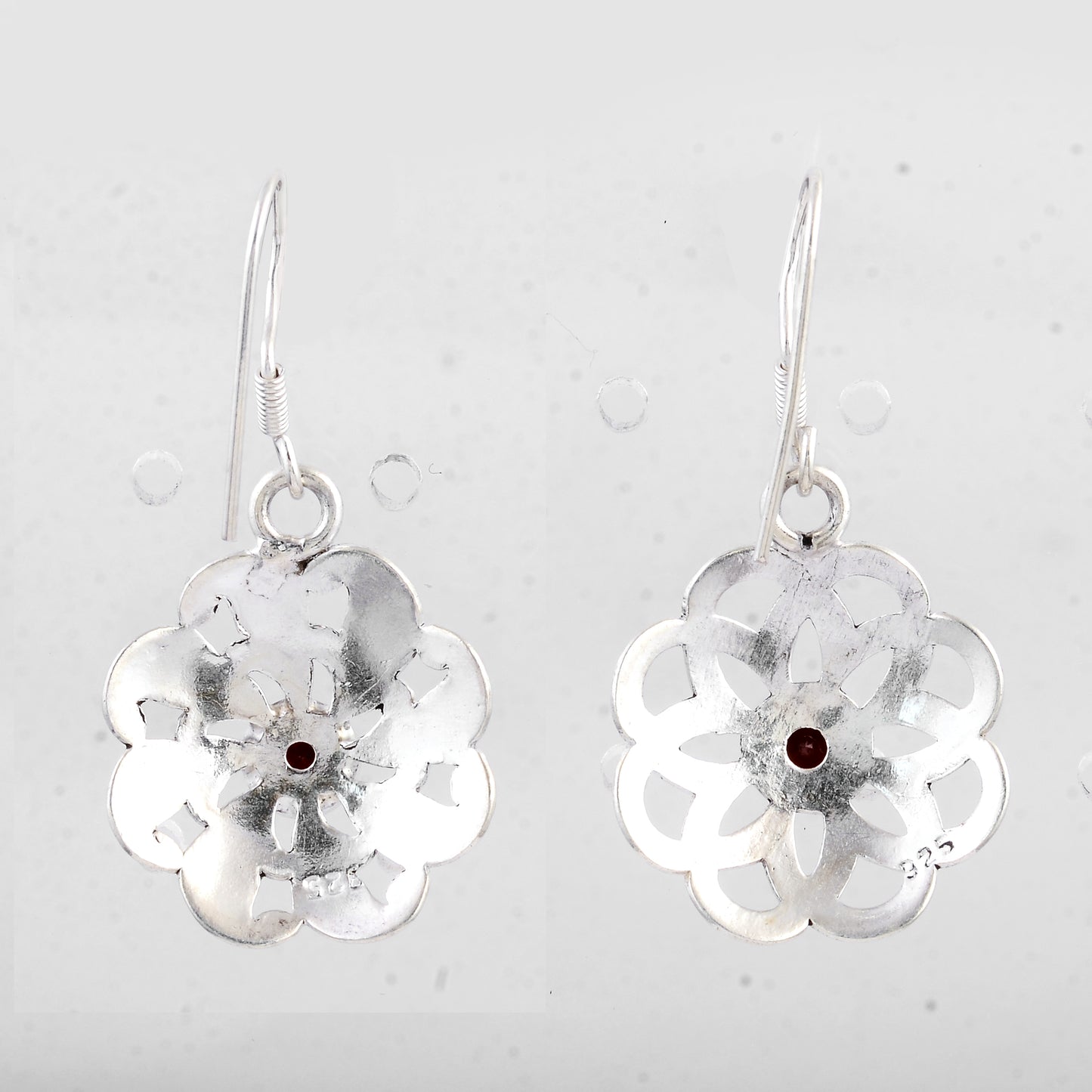 2.07 Ct Garnet 925 Sterling Silver Earrings