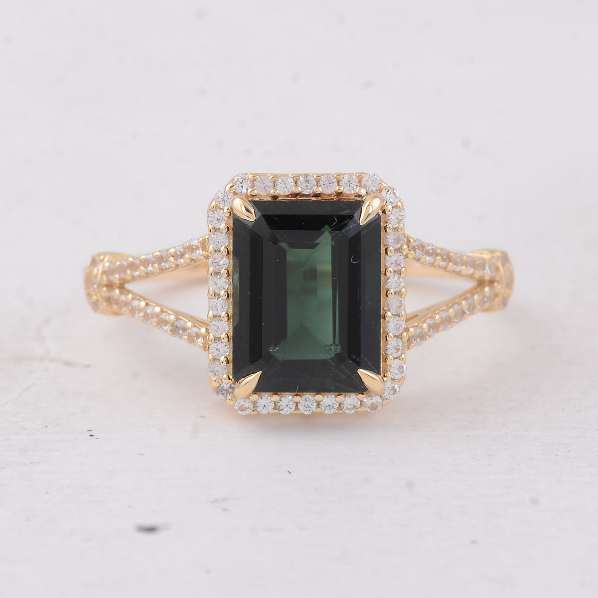 2.91 Ct Octagon Tourmaline 9K Gold Ring