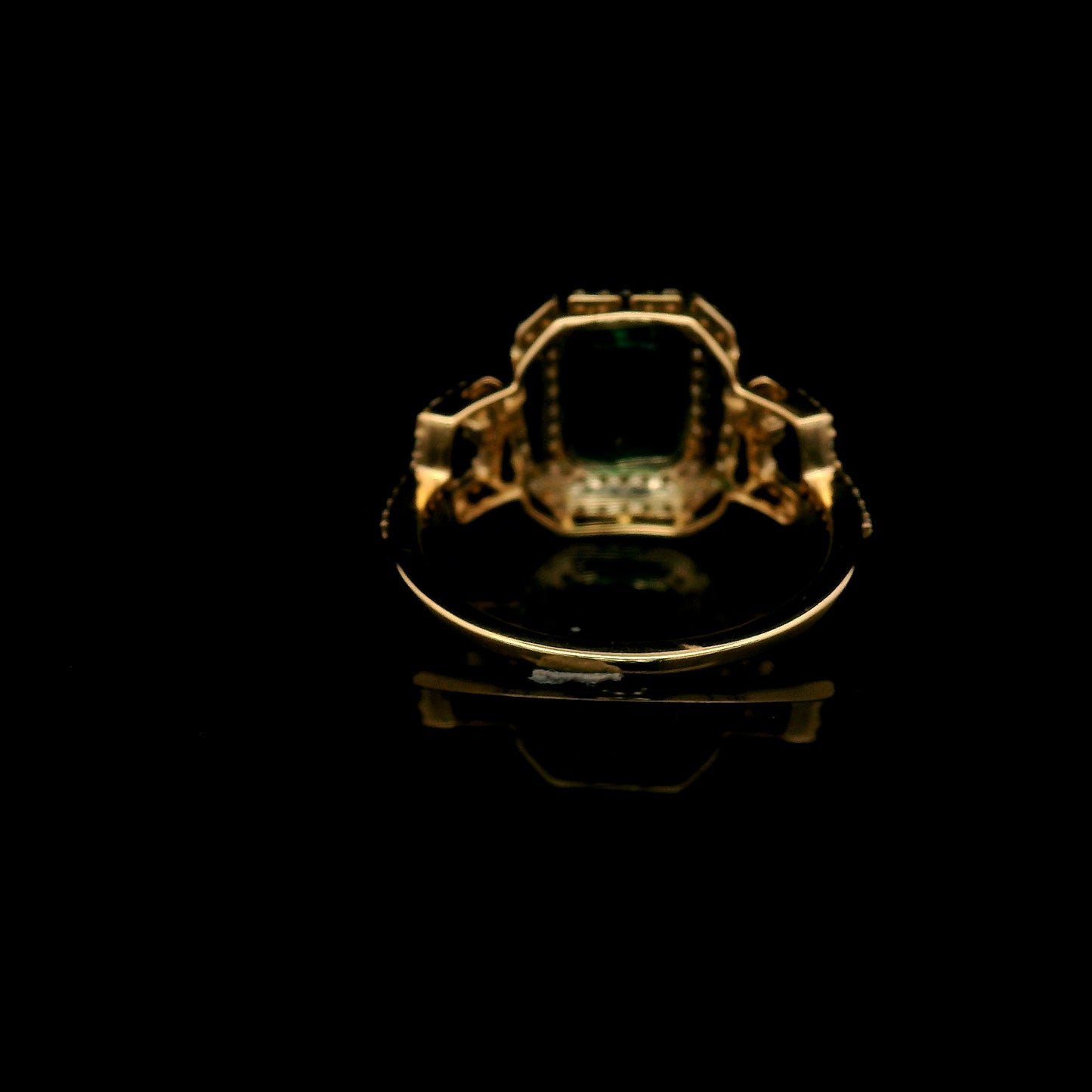 1.93 Ct Emerald Cut Lab Grown Emerald 14K Gold Ring