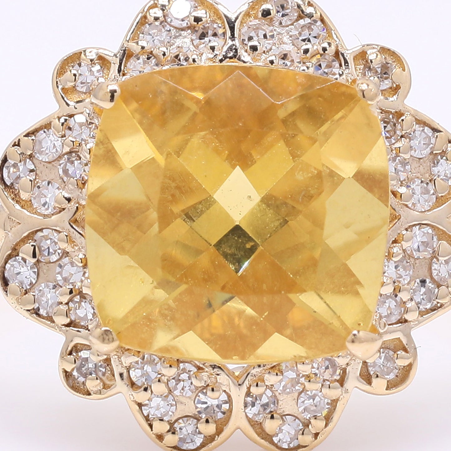 1.57 Ct Cushion Mixed Cut Natural Fire Opal 14K Gold Ring