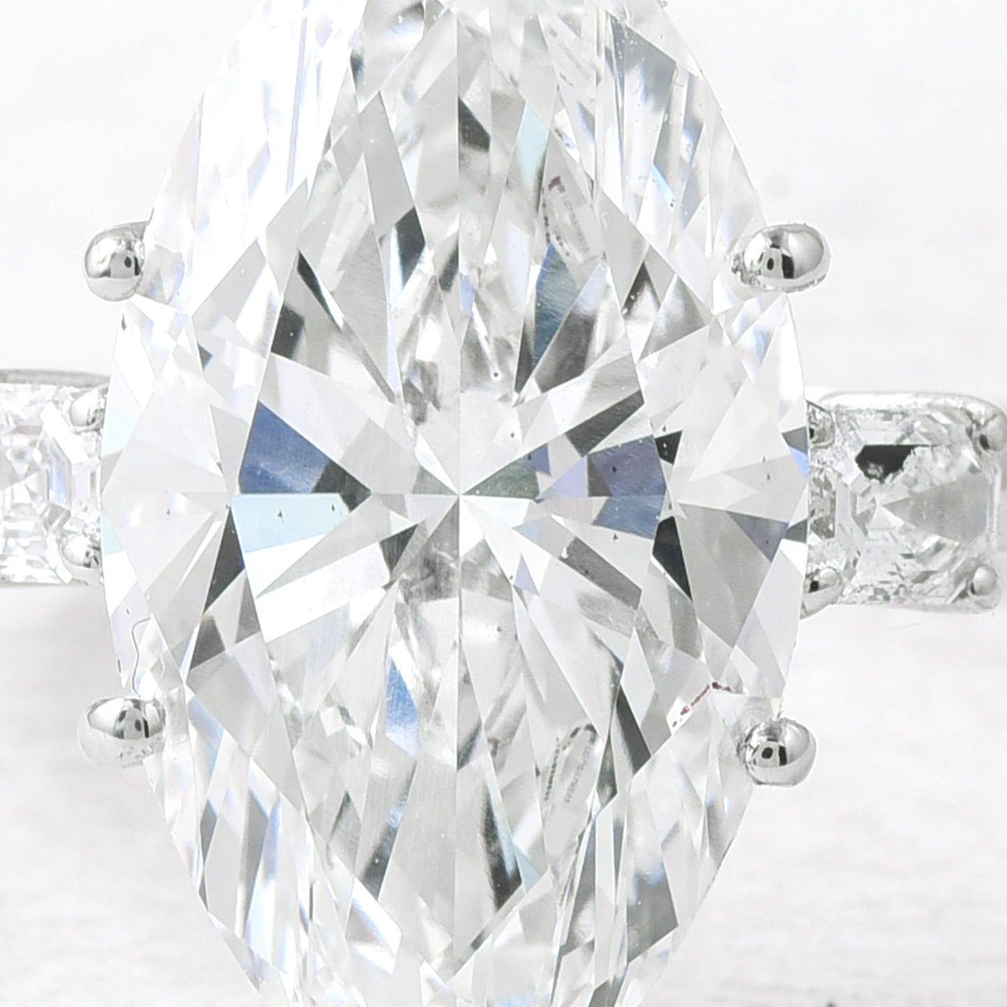 7.47 Ct Marquise Lab Grown Diamond 950 Platinum Ring