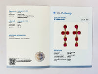 2.54 Ct Round Natural Ruby 14K Gold Earrings