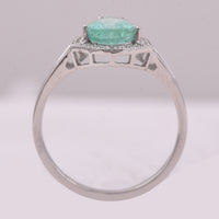 1.40 Ct Pear Mixed Cut Natural Emerald 950 Platinum Ring