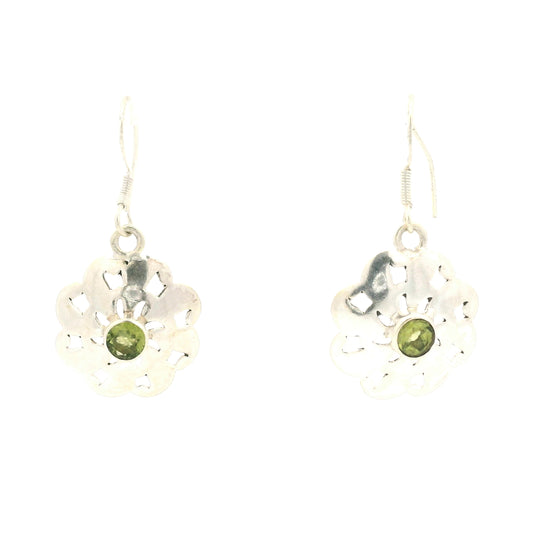 3.21 Ct Peridot 925 Sterling Silver Earrings
