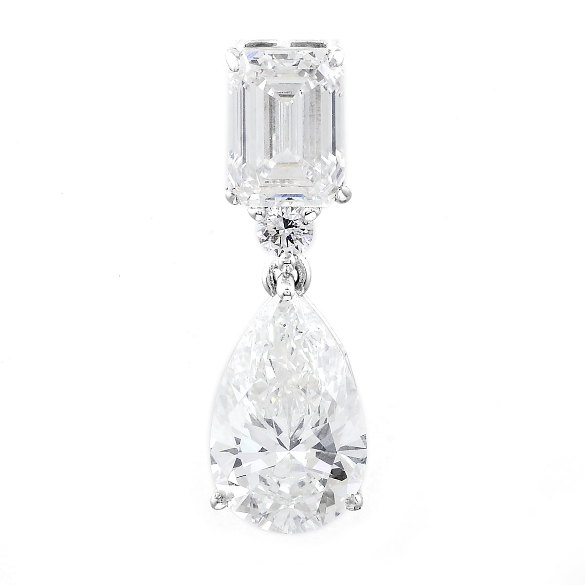 3.10 Carats Lab Grown Diamond 14K Gold Pendant