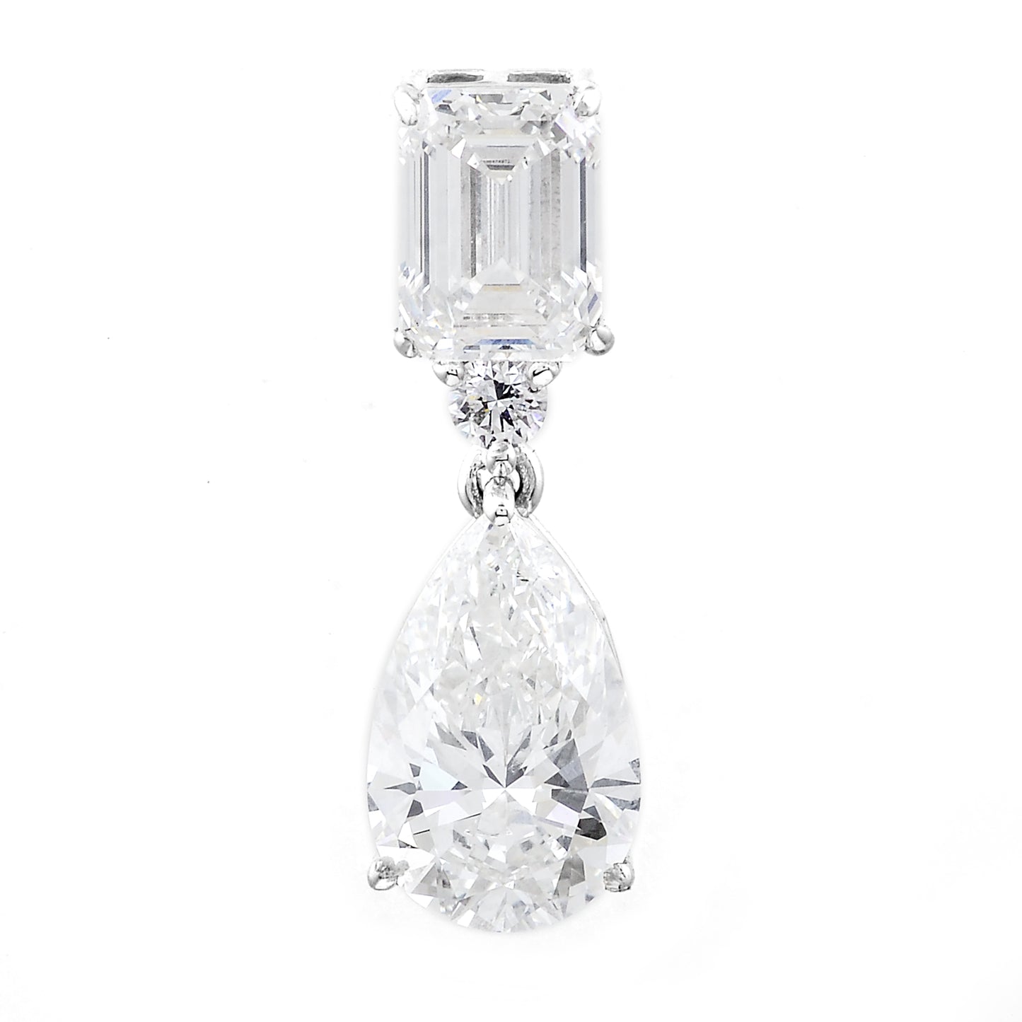 3.10 Carats Lab Grown Diamond 14K Gold Pendant
