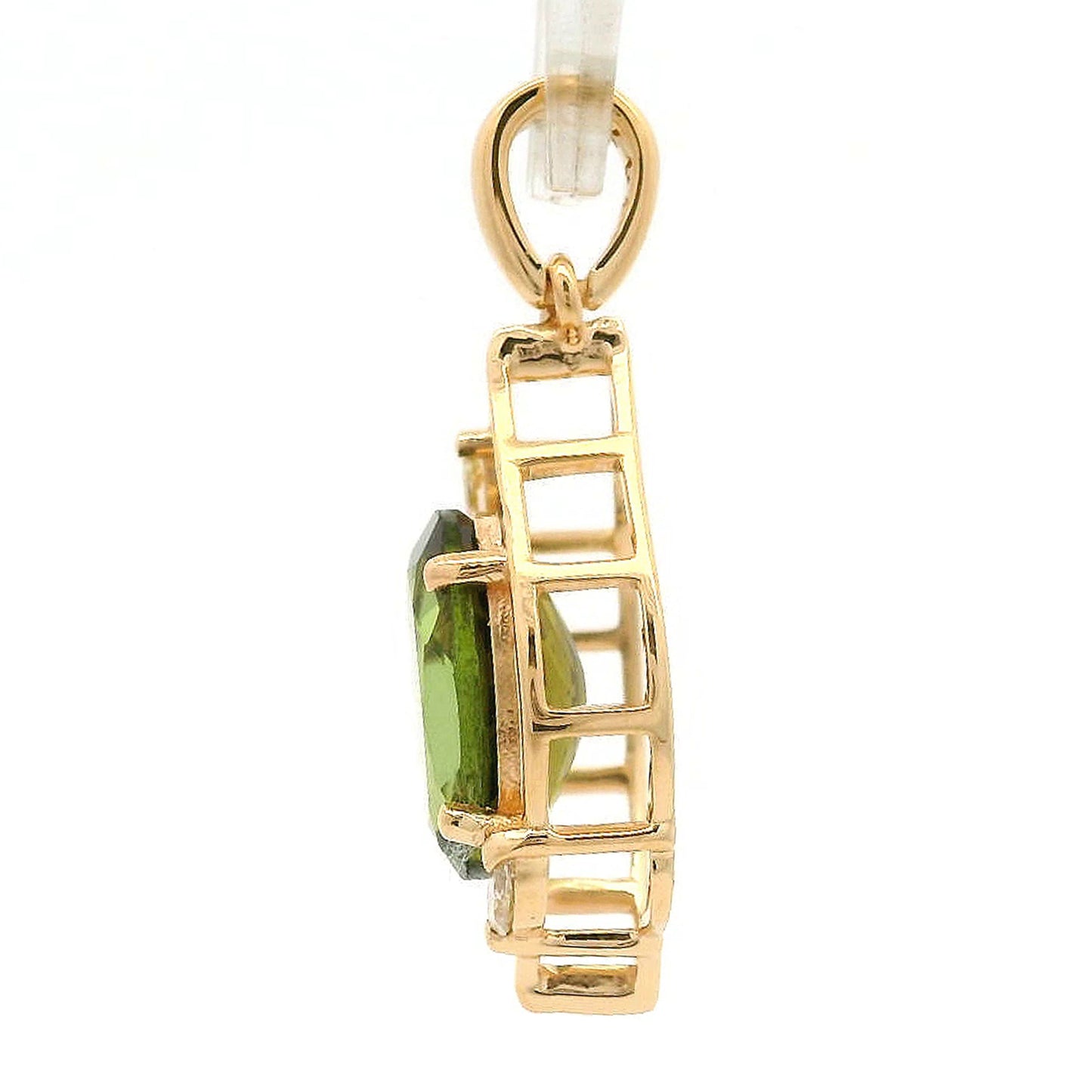 1.92 Ct Oval Tourmaline 14K Gold Pendant