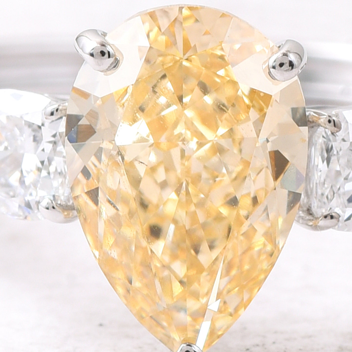 2.57 Ct Pear Lab Grown Diamond 14K Gold Ring