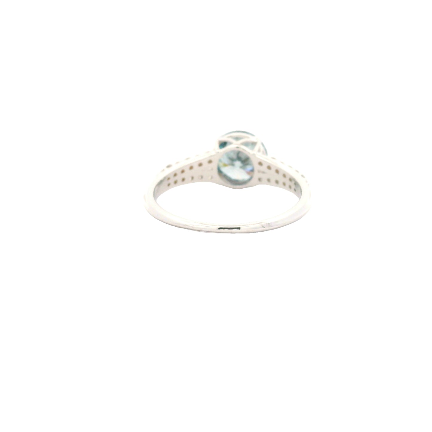 1.76 Carats Blue Lab Grown Diamond 14K Gold Ring