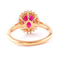3.49 Ct Oval Ruby 18K Gold Ring