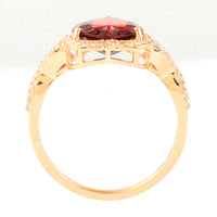2.25 Ct Heart Mixed Cut Natural Garnet 14K Gold Ring