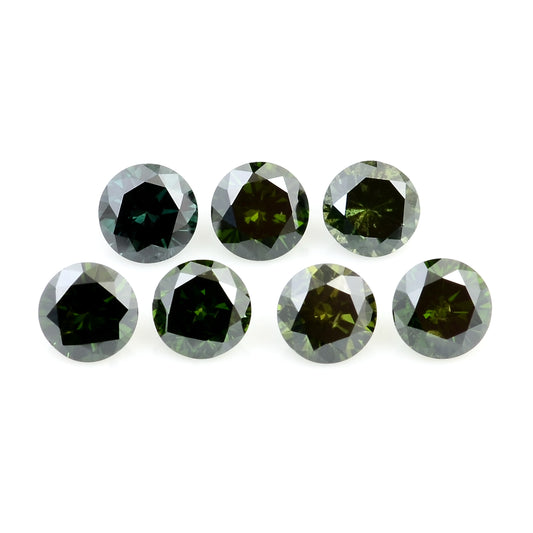 0.61 Green Diamond Round Loose Gemstone