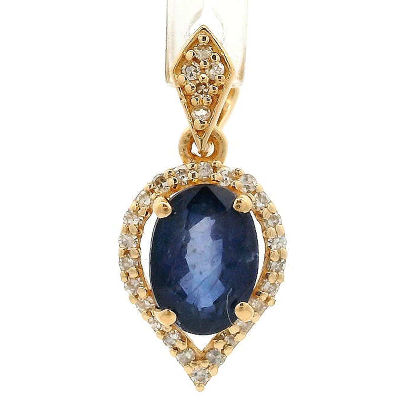 1.21 Ct Oval Sapphire 14K Gold Pendant