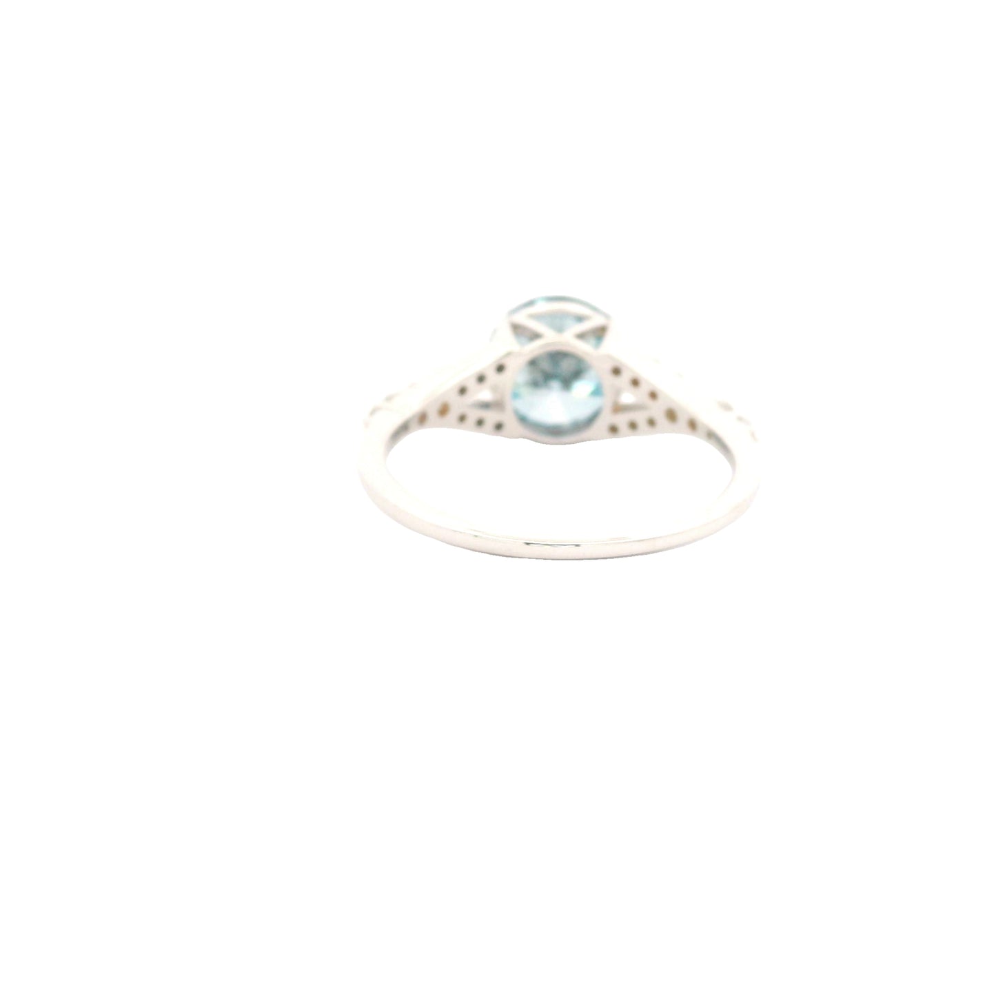 2.25 Carats Blue Lab Grown Diamond 14K Gold Ring
