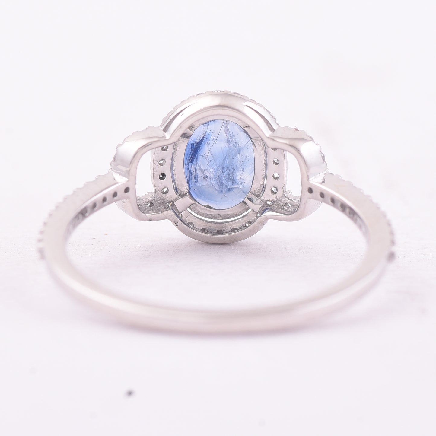 1.50 Ct Oval Mixed Cut Natural Sapphire 950 Platinum Ring