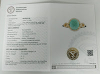 2.09 Ct Oval Mixed Cut Natural Beryl Emerald 14K Gold Ring
