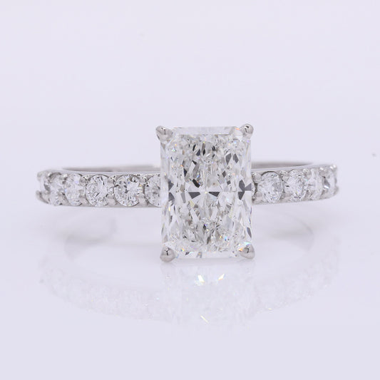2.37 Carats Lab Grown Diamond 950 Platinum Ring