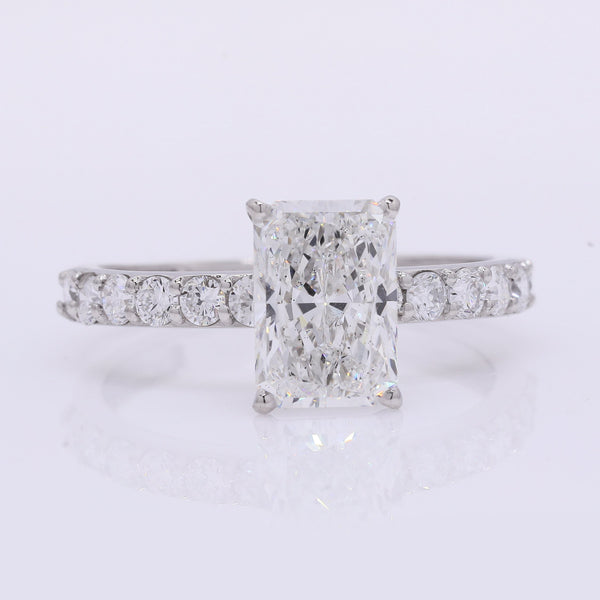 2.37 Carats Lab Grown Diamond 950 Platinum Ring