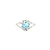 1.56 Carats Blue Lab Grown Diamond 14K Gold Ring