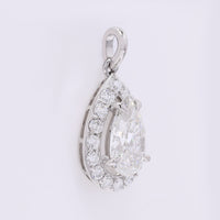 2.45 Carats Lab Grown Diamond 950 Platinum Pendant