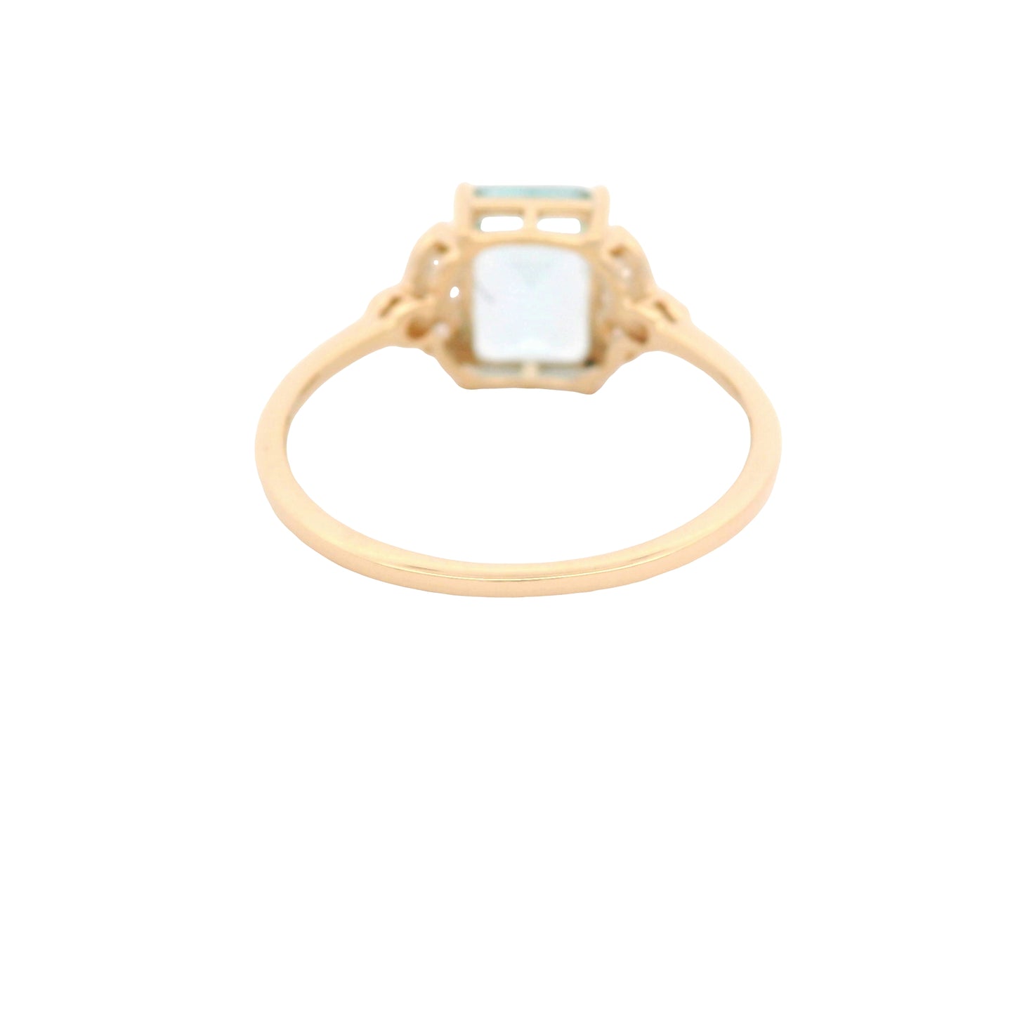 1.66 Ct Octagon Aquamarine 14K Gold Ring