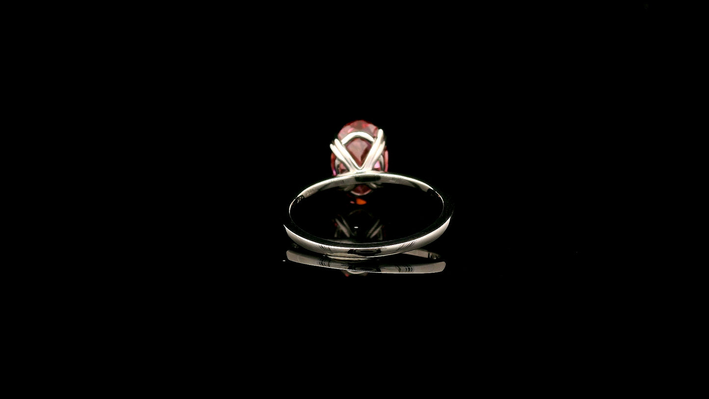 3.03 Carats Pink Lab Grown Diamond 14K Gold Ring
