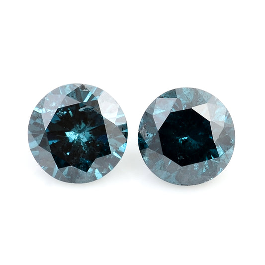 0.59 Blue Diamond Round Loose Gemstone