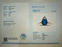 1.90 Ct Oval Natural Sapphire 14K Gold Ring
