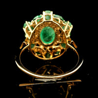 2.93 Ct Oval Emerald 14K Gold Ring