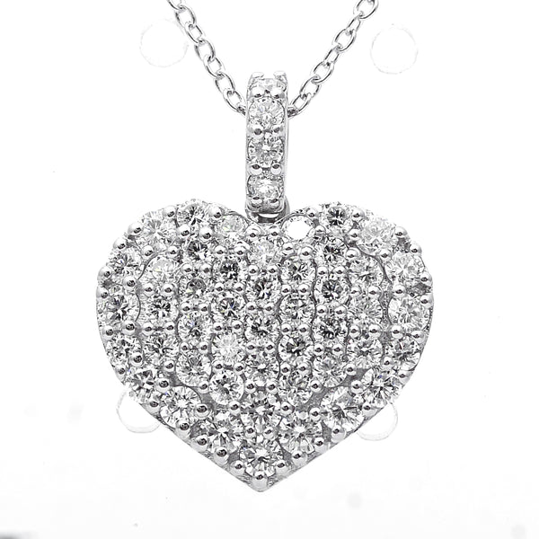1.38 Ct Round Lab Grown Diamond 925 Sterling Silver Pendant
